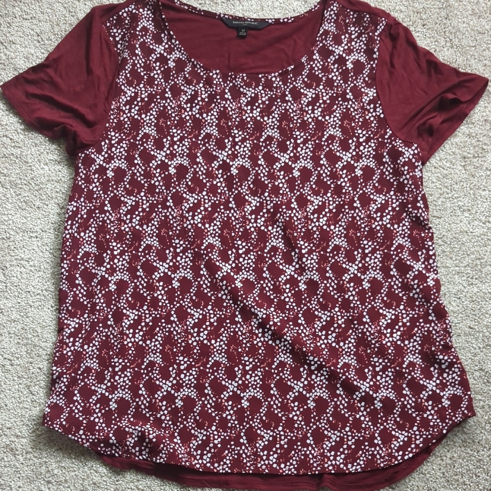 Women's Red Patterned Top